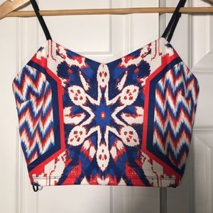 Red White & Blue Crop Top